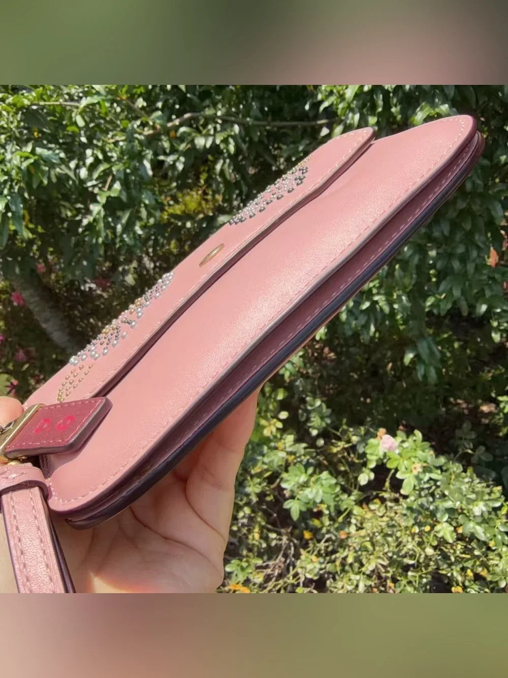 Coach Clutch With Tea Rose Rivets 27190